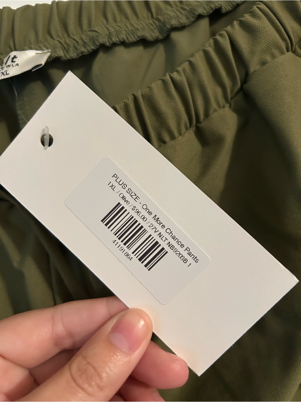 Wide-Leg Cargo Pants in Olive Green with Drawstring Waist - Picture 3 of 5